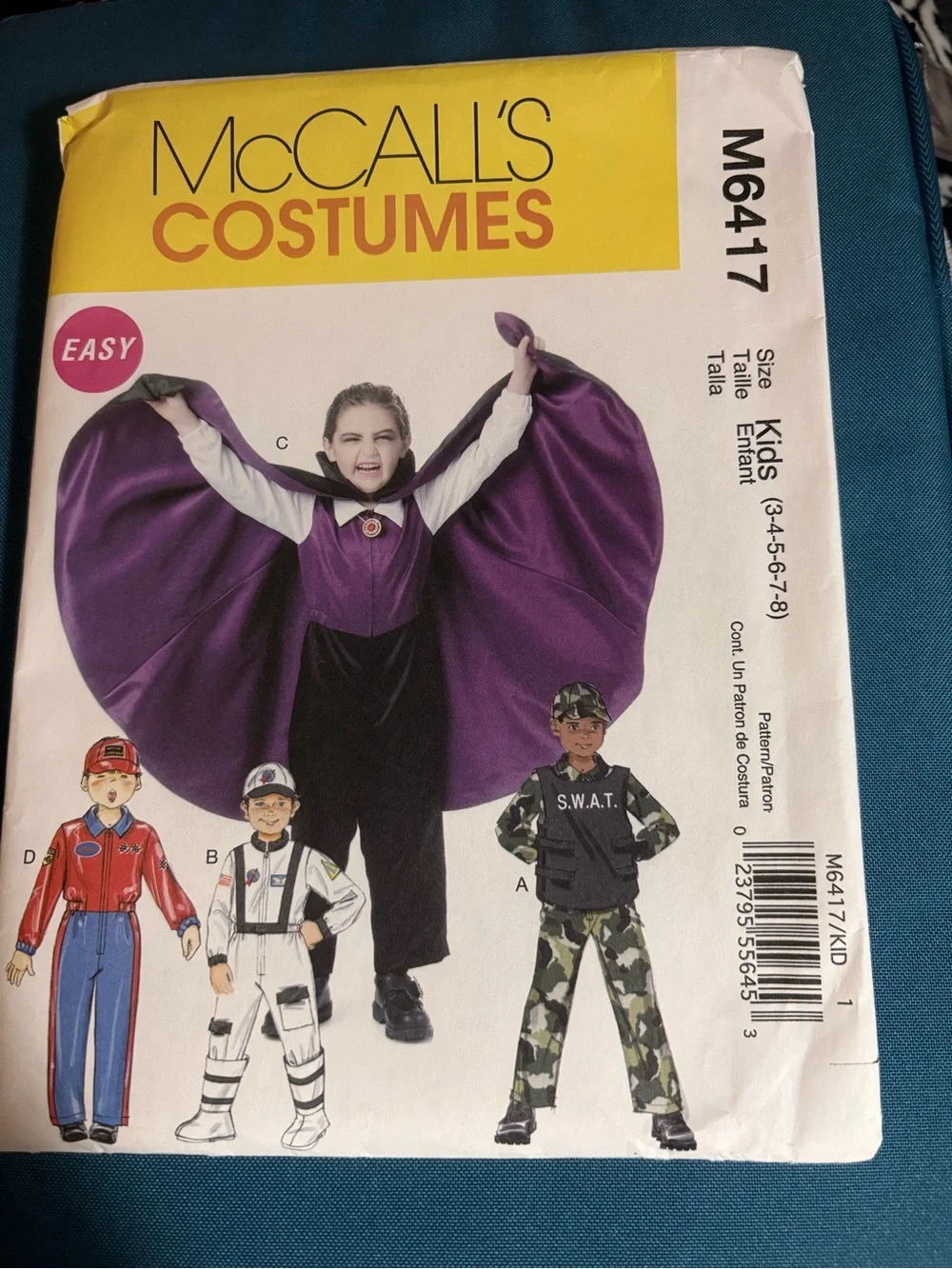 McCall's Kids Costume Pattern